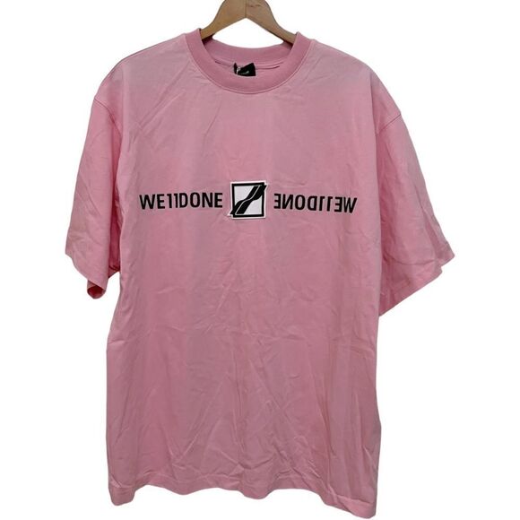 WE11DONE PINK Patched Mirror T-Shirt Size S - Picture 2 of 13